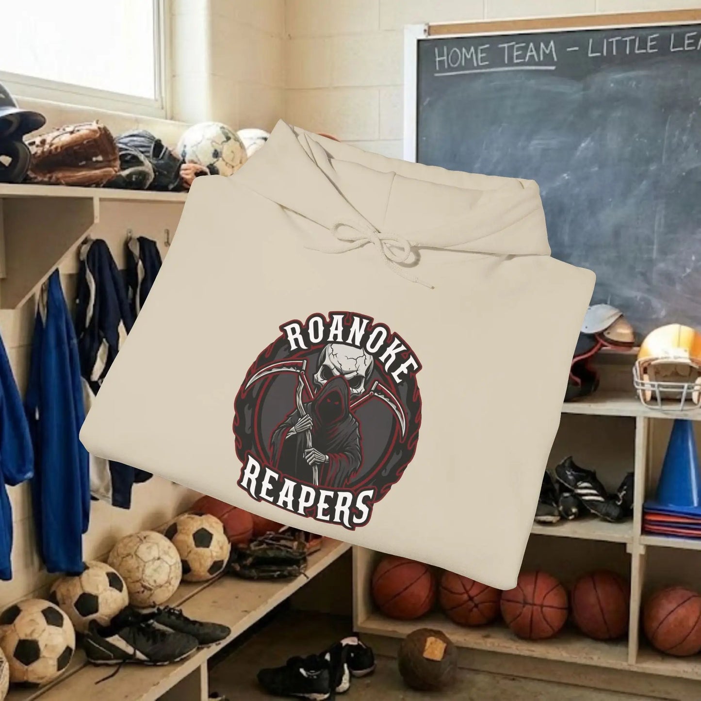 Custom Team Adult Pull Over Hoodie – Center Chest Logo