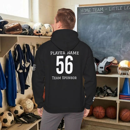 Custom Team Adult Pull Over Hoodie – Center Chest Logo