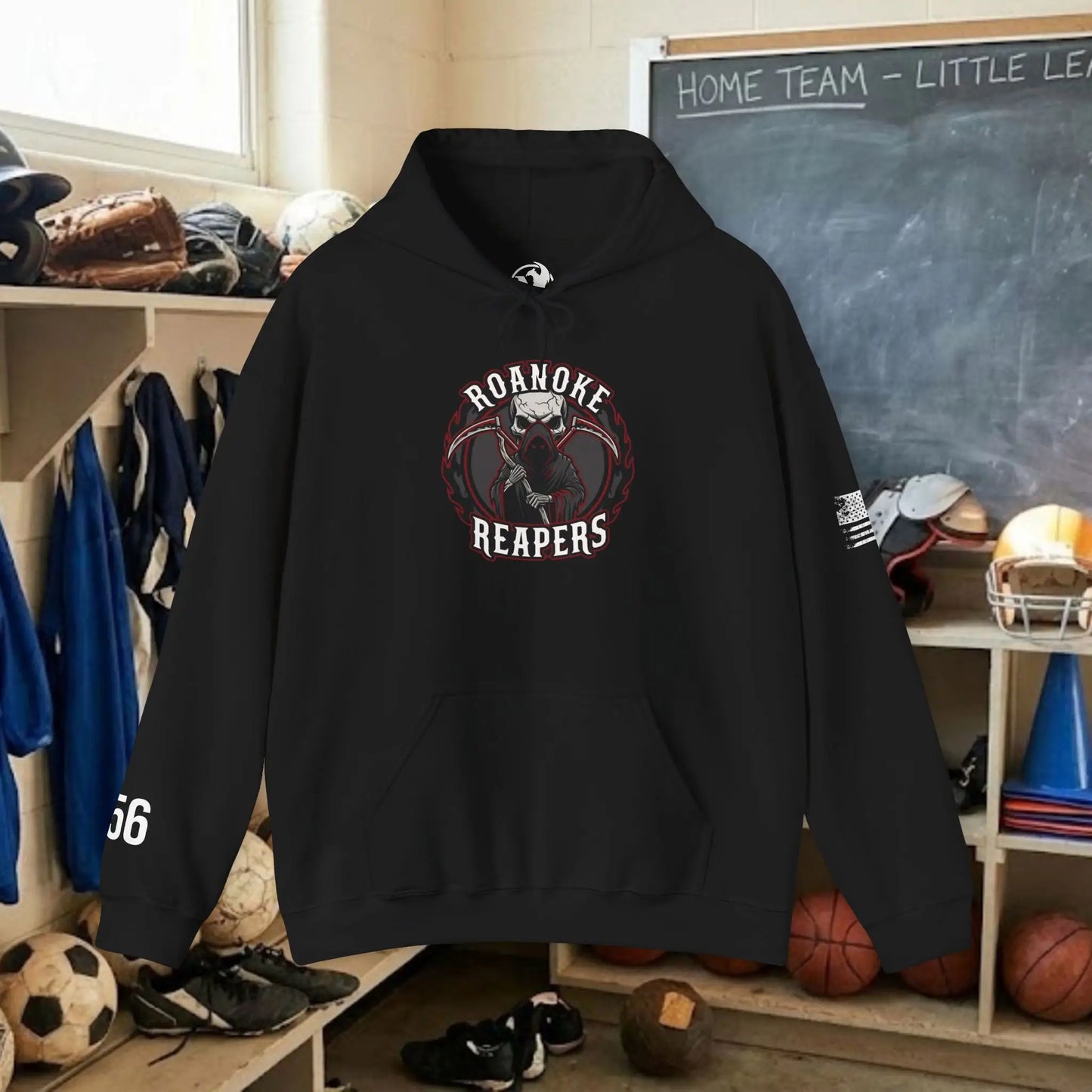 Custom Team Adult Pull Over Hoodie – Center Chest Logo