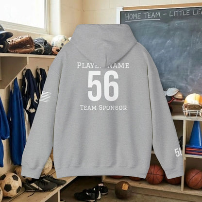 Custom Team Adult Pull Over Hoodie – Center Chest Logo