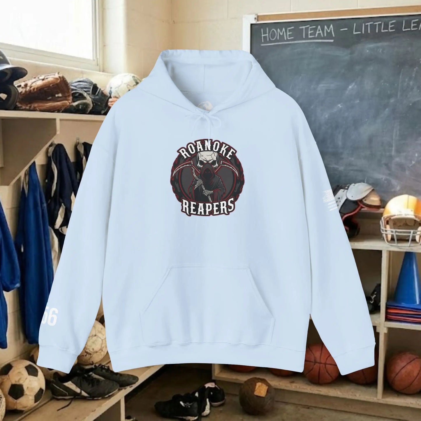 Custom Team Adult Pull Over Hoodie – Center Chest Logo