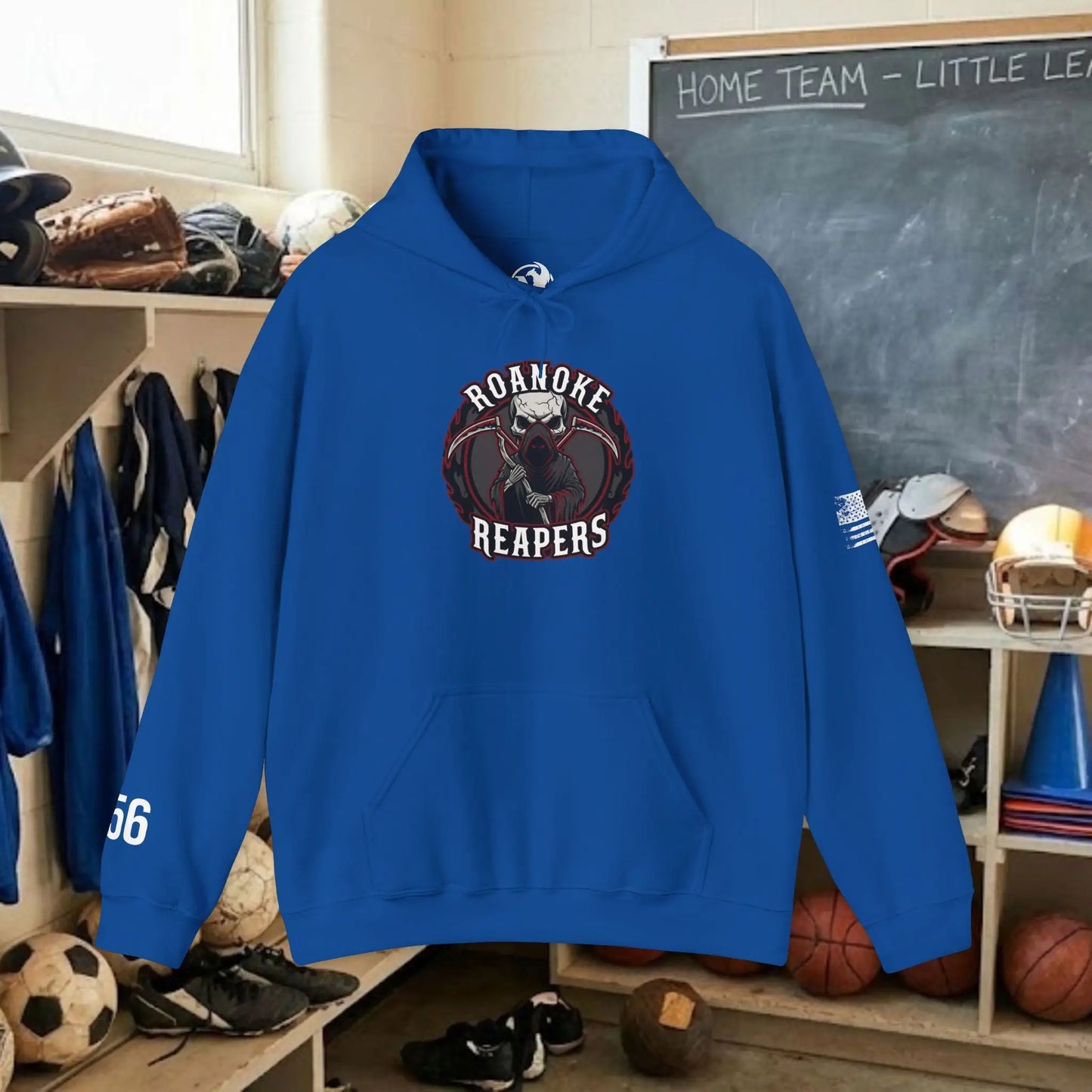 Custom Team Adult Pull Over Hoodie – Center Chest Logo