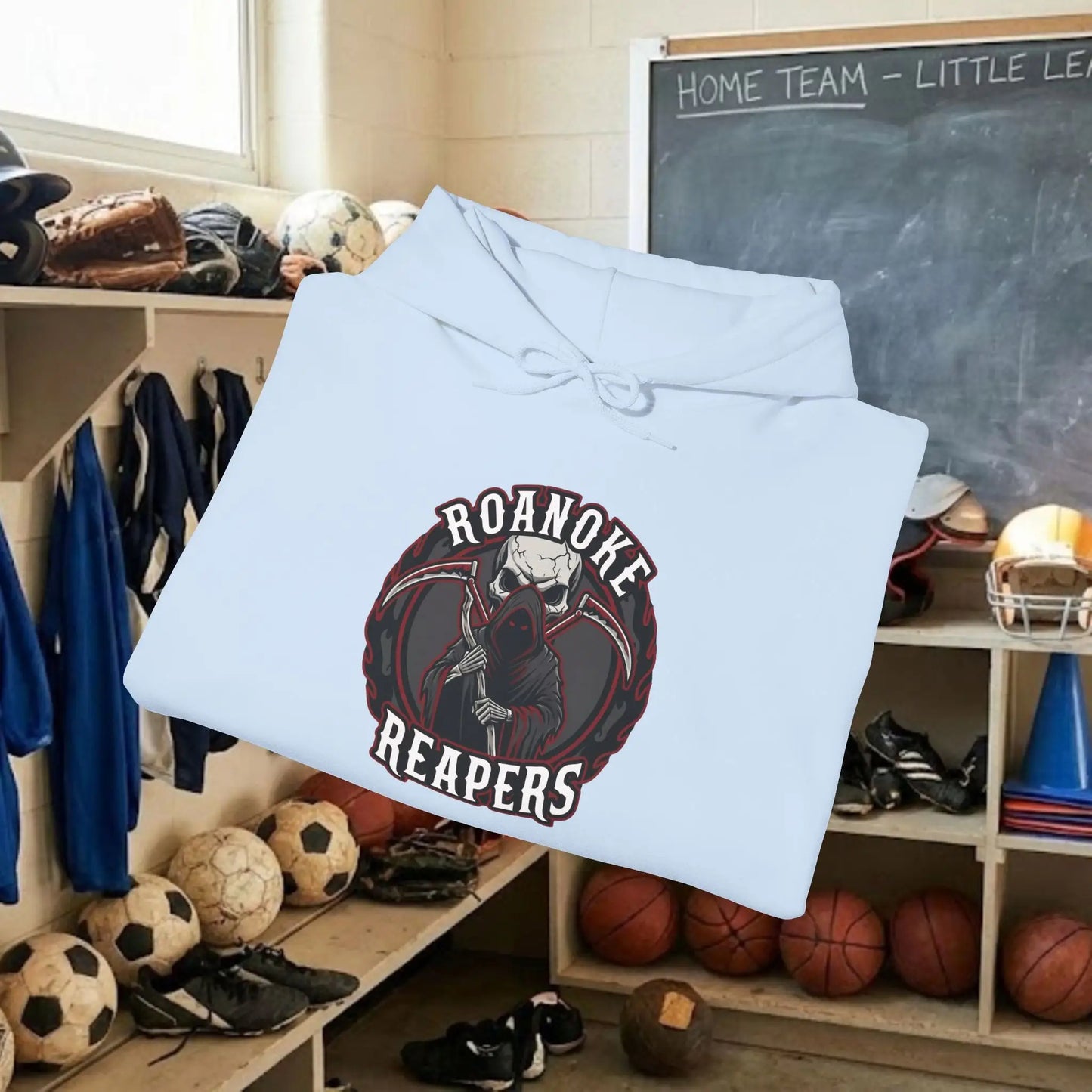 Custom Team Adult Pull Over Hoodie – Center Chest Logo