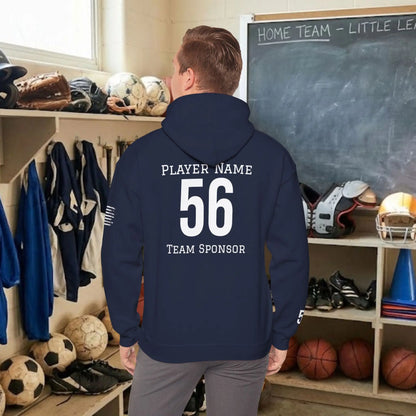 Custom Team Adult Pull Over Hoodie – Center Chest Logo