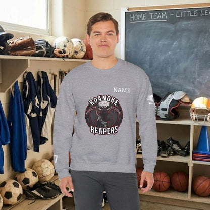 Custom Team Adult Sweatshirt – Center Chest Logo & Name (Gildan Heavy Blend)