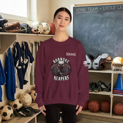 Custom Team Adult Sweatshirt – Center Chest Logo & Name (Gildan Heavy Blend)