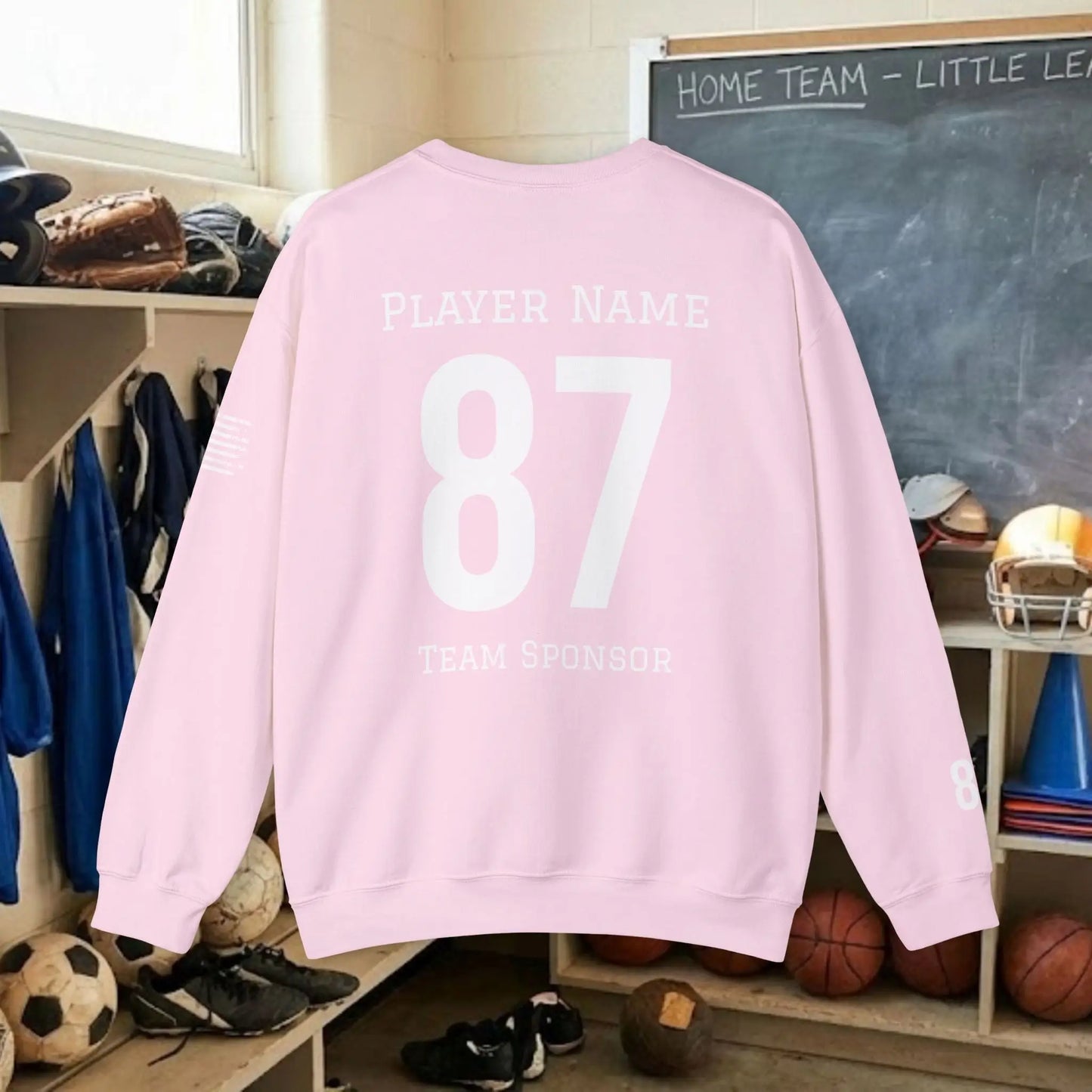 Custom Team Adult Sweatshirt – Center Chest Logo & Name (Gildan Heavy Blend)