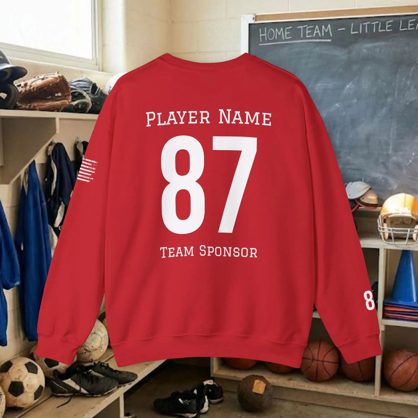 Custom Team Adult Sweatshirt – Center Chest Logo & Name (Gildan Heavy Blend)