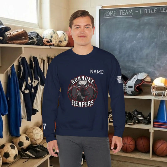 Custom Team Adult Sweatshirt – Center Chest Logo & Name (Gildan Heavy Blend)