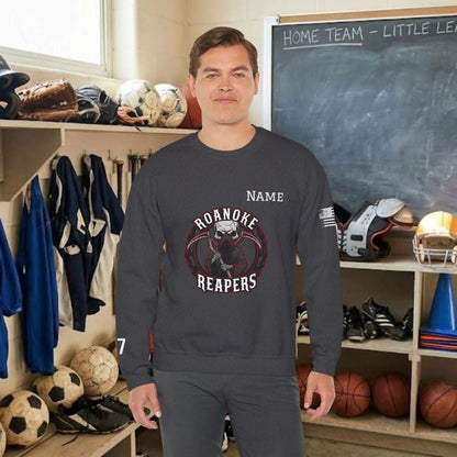 Custom Team Adult Sweatshirt – Center Chest Logo & Name (Gildan Heavy Blend)