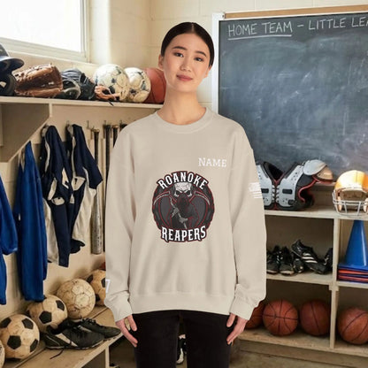 Custom Team Adult Sweatshirt – Center Chest Logo & Name (Gildan Heavy Blend)