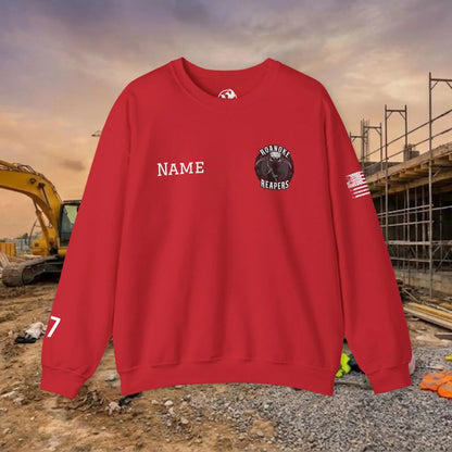 Custom Team Adult Sweatshirt – Left Chest Logo & Name (Gildan Heavy Blend)