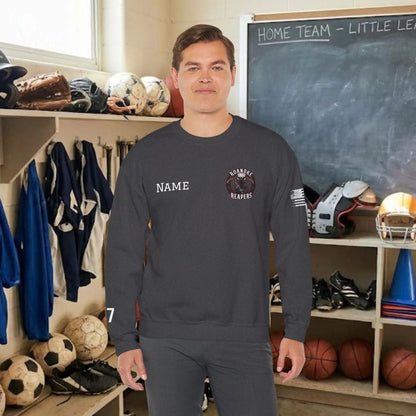 Custom Team Adult Sweatshirt – Left Chest Logo & Name (Gildan Heavy Blend)