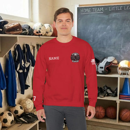 Custom Team Adult Sweatshirt – Left Chest Logo & Name (Gildan Heavy Blend)