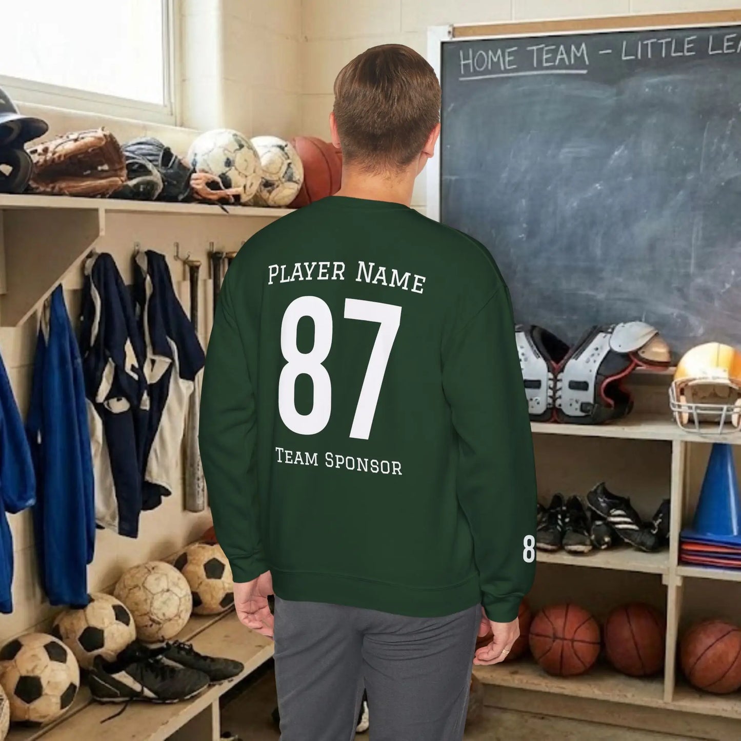 Custom Team Adult Sweatshirt – Right Chest Logo & Name (Gildan Heavy Blend)