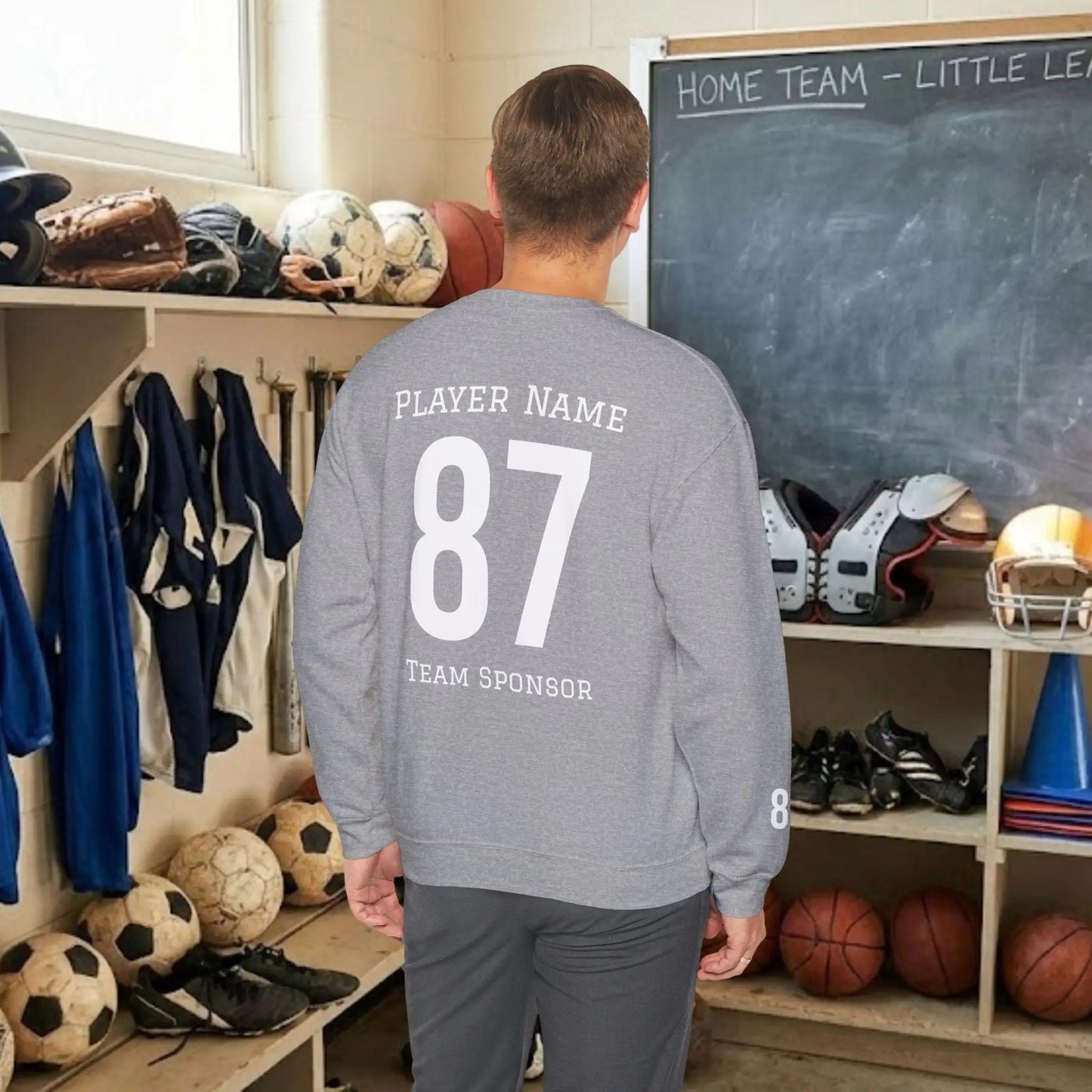 Custom Team Adult Sweatshirt – Right Chest Logo & Name (Gildan Heavy Blend)