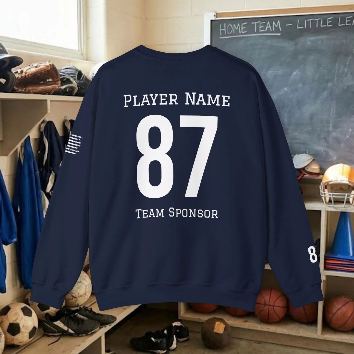 Custom Team Adult Sweatshirt – Right Chest Logo & Name (Gildan Heavy Blend)