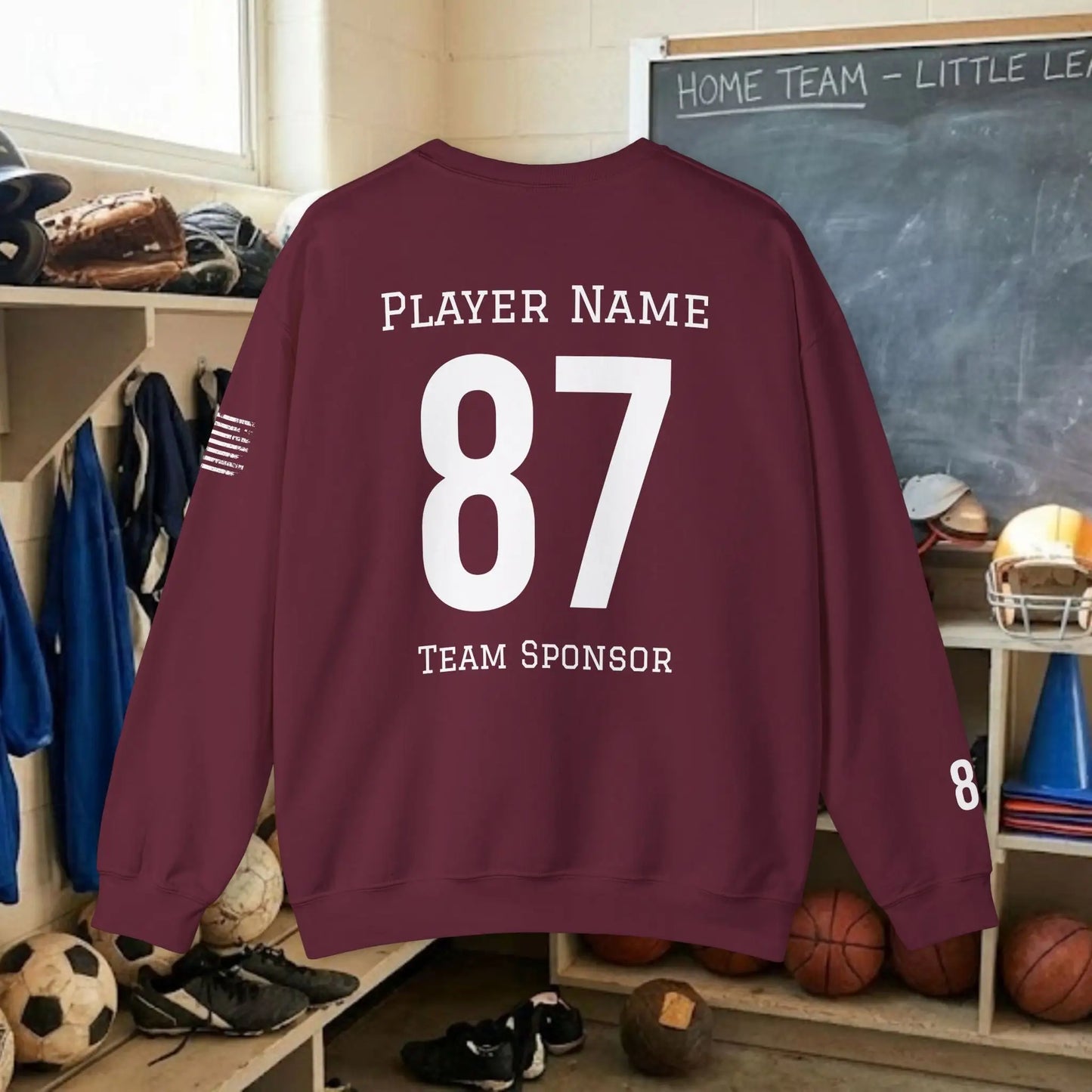 Custom Team Adult Sweatshirt – Right Chest Logo & Name (Gildan Heavy Blend)
