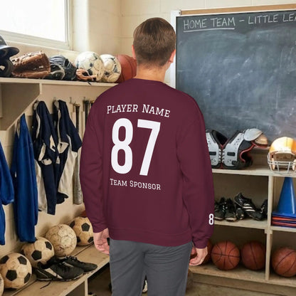 Custom Team Adult Sweatshirt – Right Chest Logo & Name (Gildan Heavy Blend)