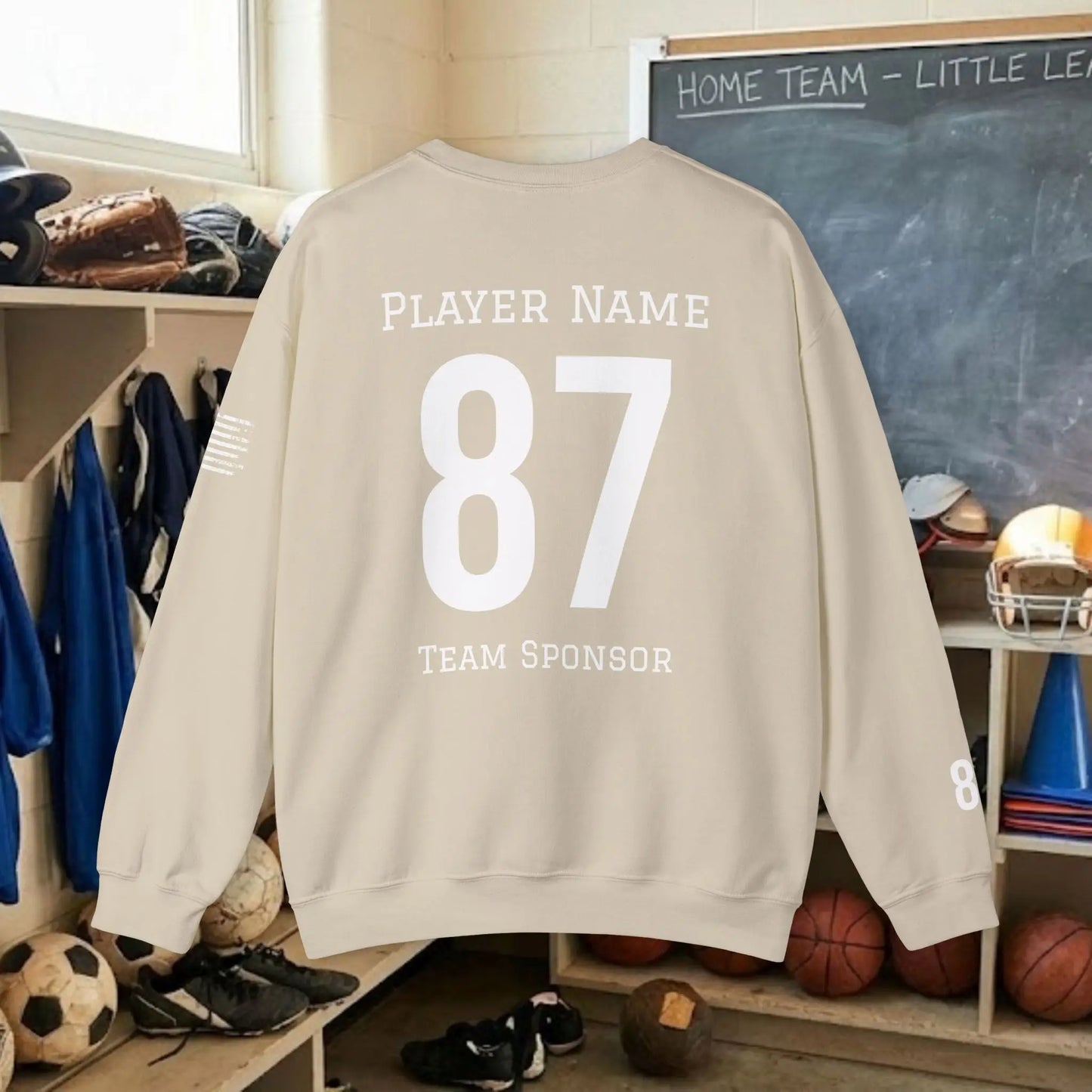 Custom Team Adult Sweatshirt – Right Chest Logo & Name (Gildan Heavy Blend)
