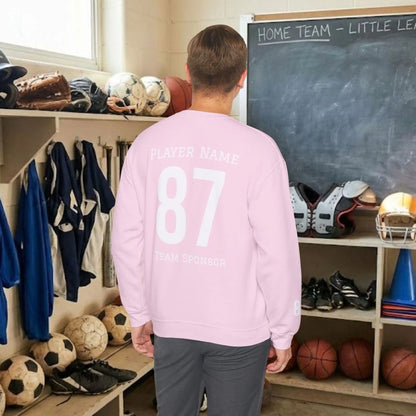 Custom Team Adult Sweatshirt – Right Chest Logo & Name (Gildan Heavy Blend)