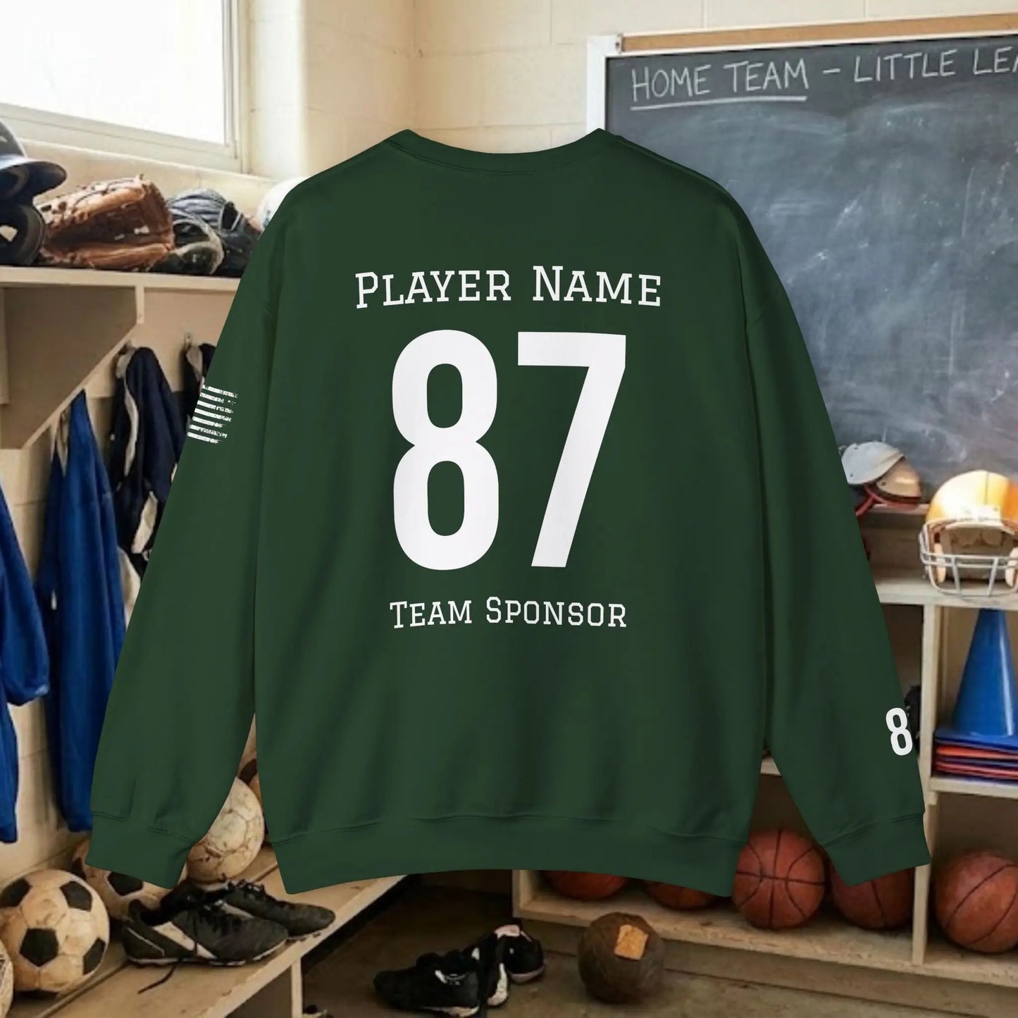 Custom Team Adult Sweatshirt – Right Chest Logo & Name (Gildan Heavy Blend)