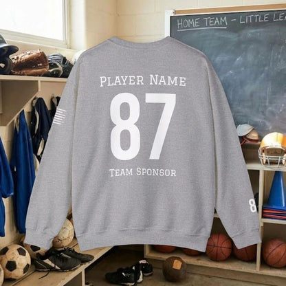Custom Team Adult Sweatshirt – Right Chest Logo & Name (Gildan Heavy Blend)