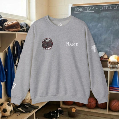 Custom Team Adult Sweatshirt – Right Chest Logo & Name (Gildan Heavy Blend)