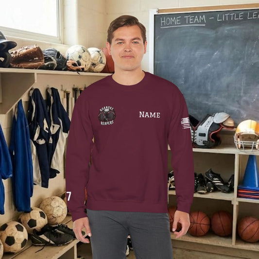 Custom Team Adult Sweatshirt – Right Chest Logo & Name (Gildan Heavy Blend)