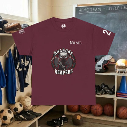 Custom Team Adult T-Shirt – Center Chest Team Logo & Name (DryBlend)