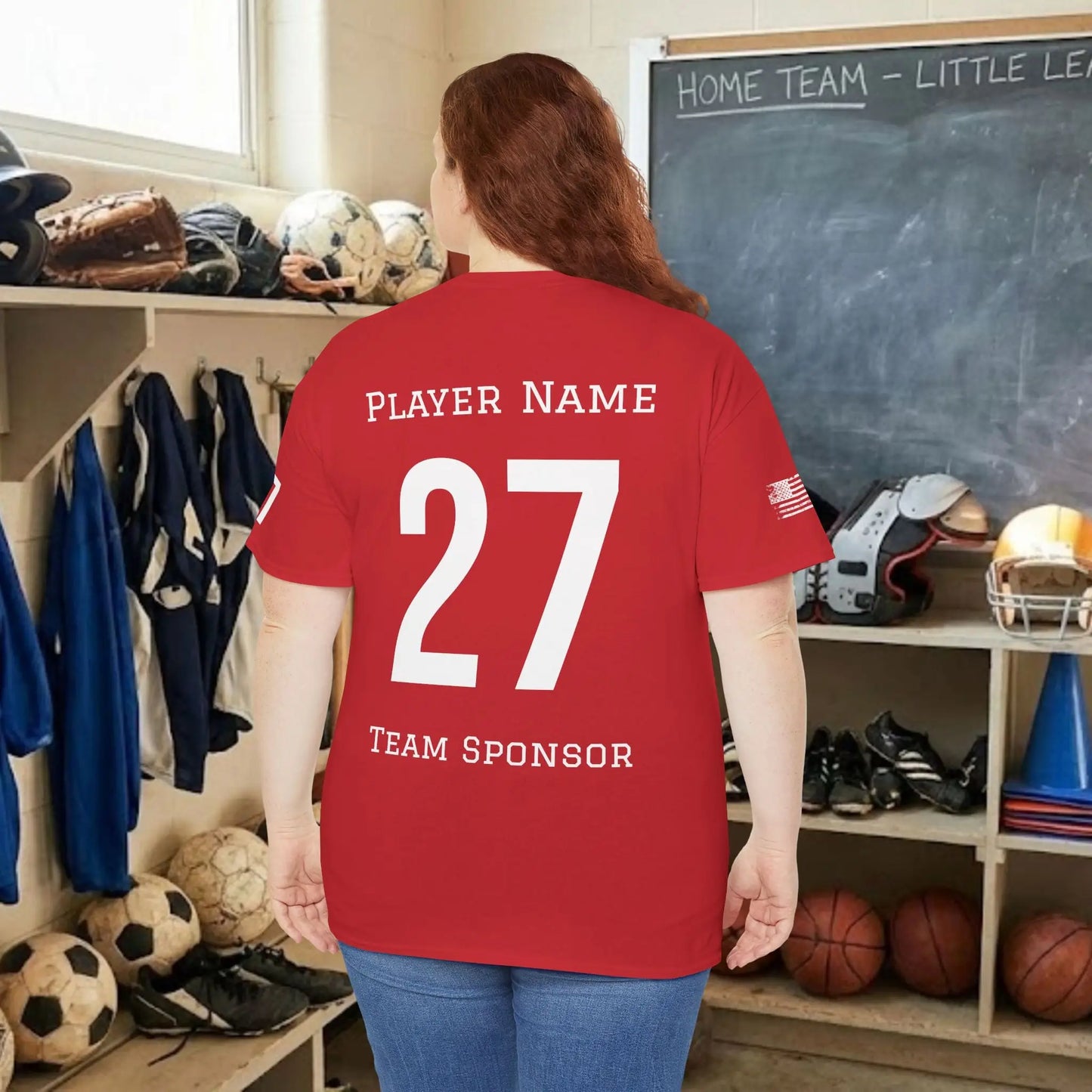 Custom Team Adult T-Shirt – Center Chest Team Logo & Name (DryBlend)