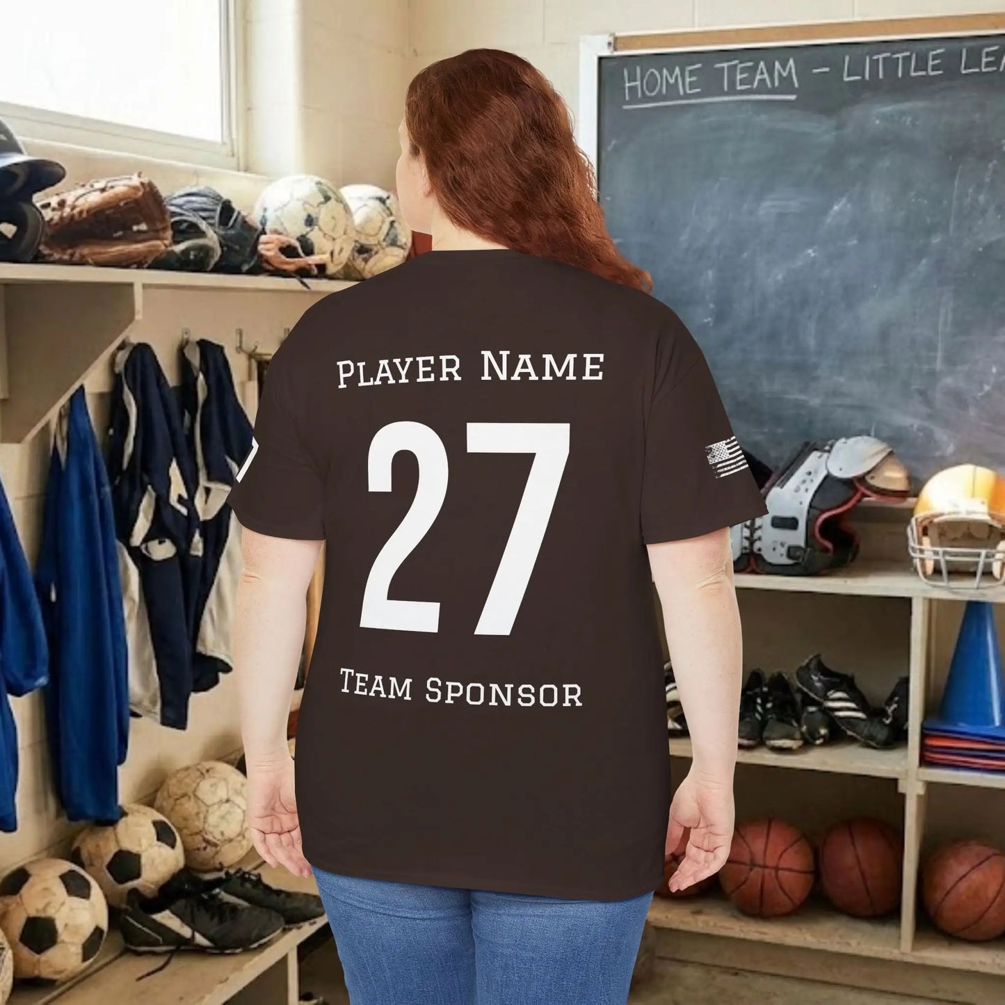 Custom Team Adult T-Shirt – Center Chest Team Logo & Name (DryBlend)