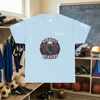 Custom Team Adult T-Shirt – Center Chest Team Logo & Name (DryBlend)