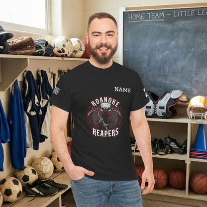 Custom Team Adult T-Shirt – Center Chest Team Logo & Name (DryBlend)