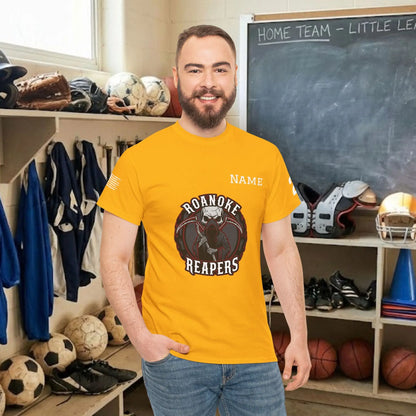 Custom Team Adult T-Shirt – Center Chest Team Logo & Name (DryBlend)