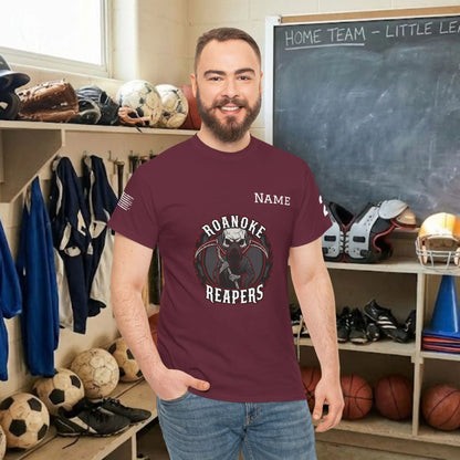 Custom Team Adult T-Shirt – Center Chest Team Logo & Name (DryBlend)