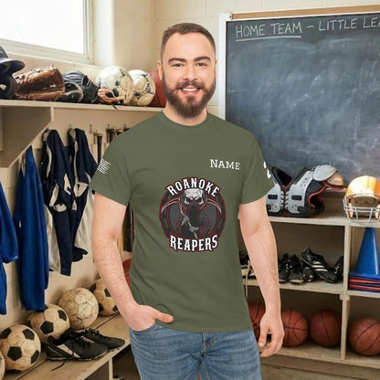 Custom Team Adult T-Shirt – Center Chest Team Logo & Name (DryBlend)