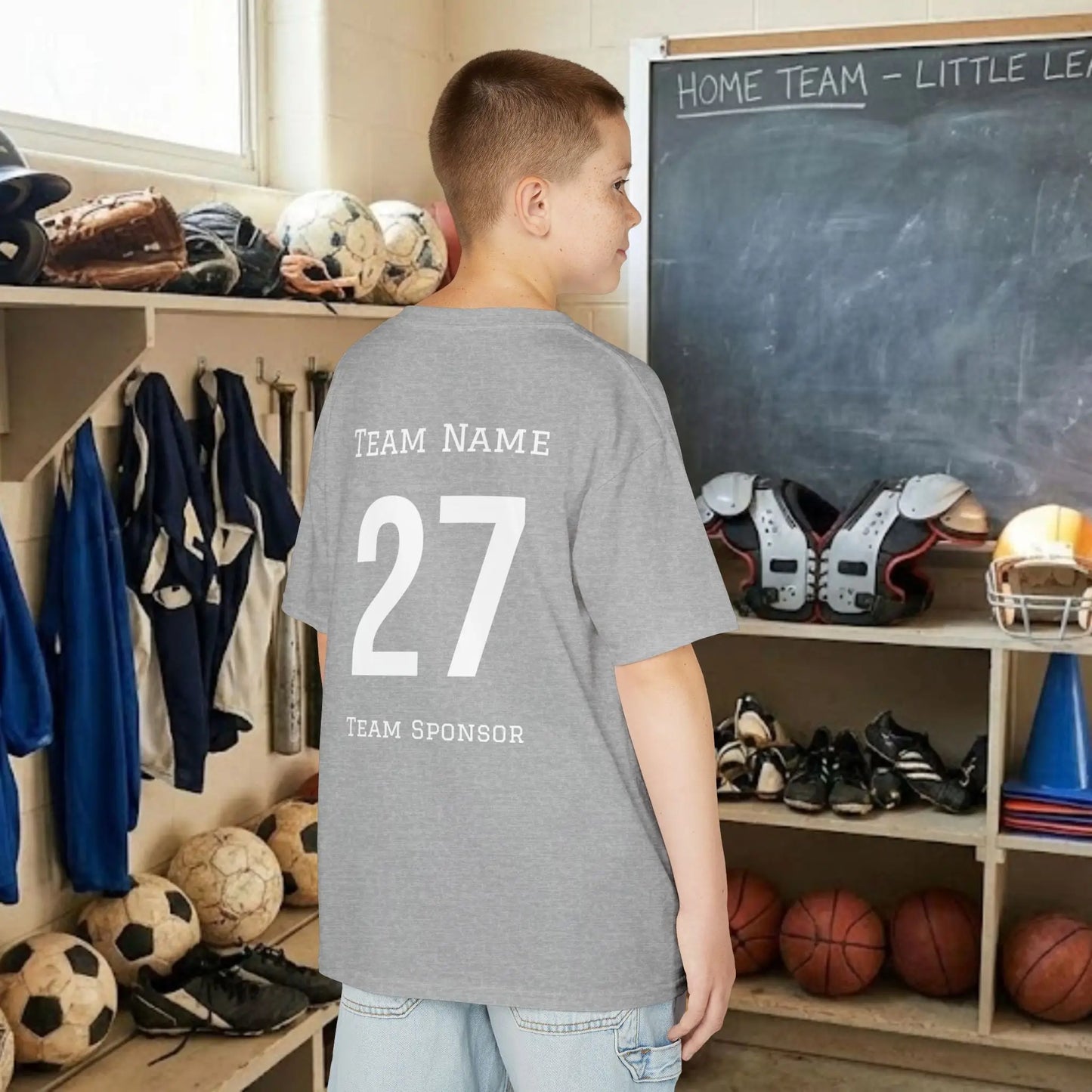 Custom Team Youth T-Shirt – Left Chest Team Logo & Name (DryBlend)
