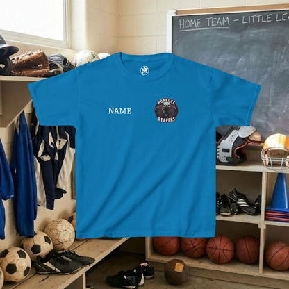Custom Team Youth T-Shirt – Left Chest Team Logo & Name (DryBlend)