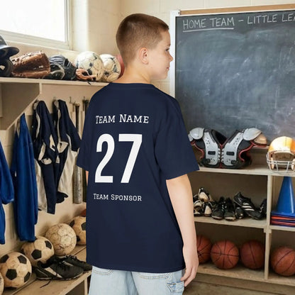 Custom Team Youth T-Shirt – Left Chest Team Logo & Name (DryBlend)