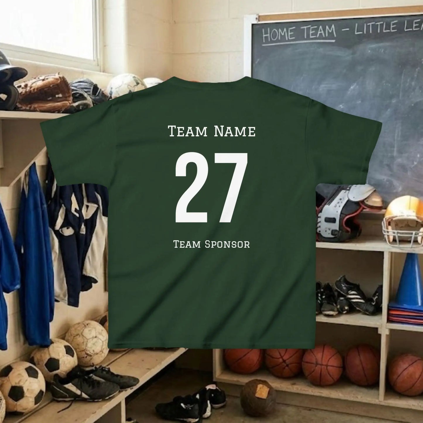 Custom Team Youth T-Shirt – Left Chest Team Logo & Name (DryBlend)