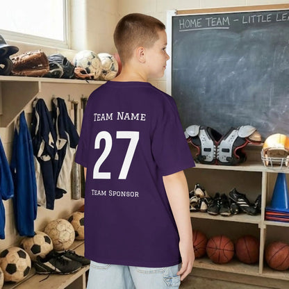 Custom Team Youth T-Shirt – Left Chest Team Logo & Name (DryBlend)