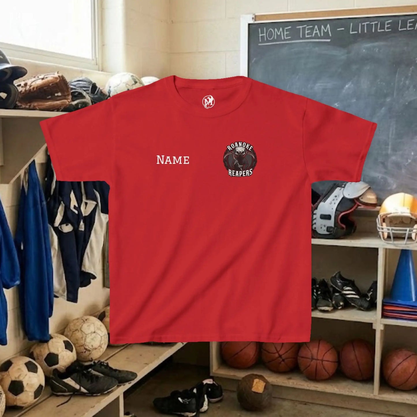 Custom Team Youth T-Shirt – Left Chest Team Logo & Name (DryBlend)