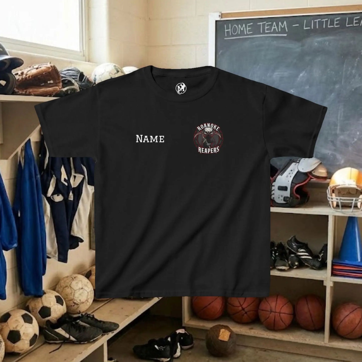 Custom Team Youth T-Shirt – Left Chest Team Logo & Name (DryBlend)