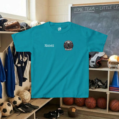 Custom Team Youth T-Shirt – Left Chest Team Logo & Name (DryBlend)
