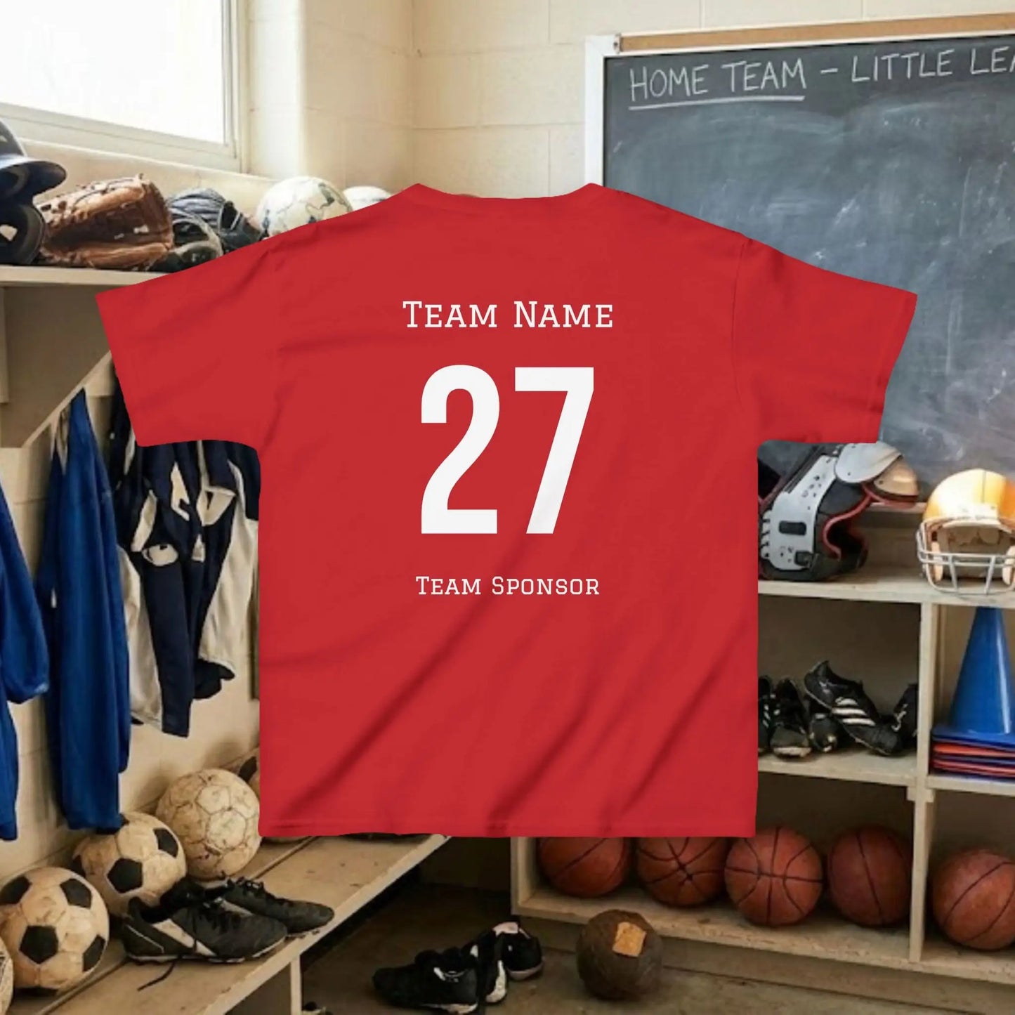 Custom Team Youth T-Shirt – Left Chest Team Logo & Name (DryBlend)