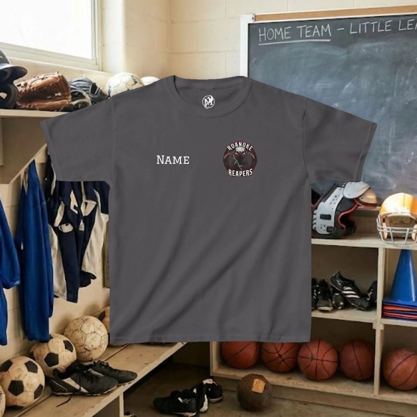Custom Team Youth T-Shirt – Left Chest Team Logo & Name (DryBlend)