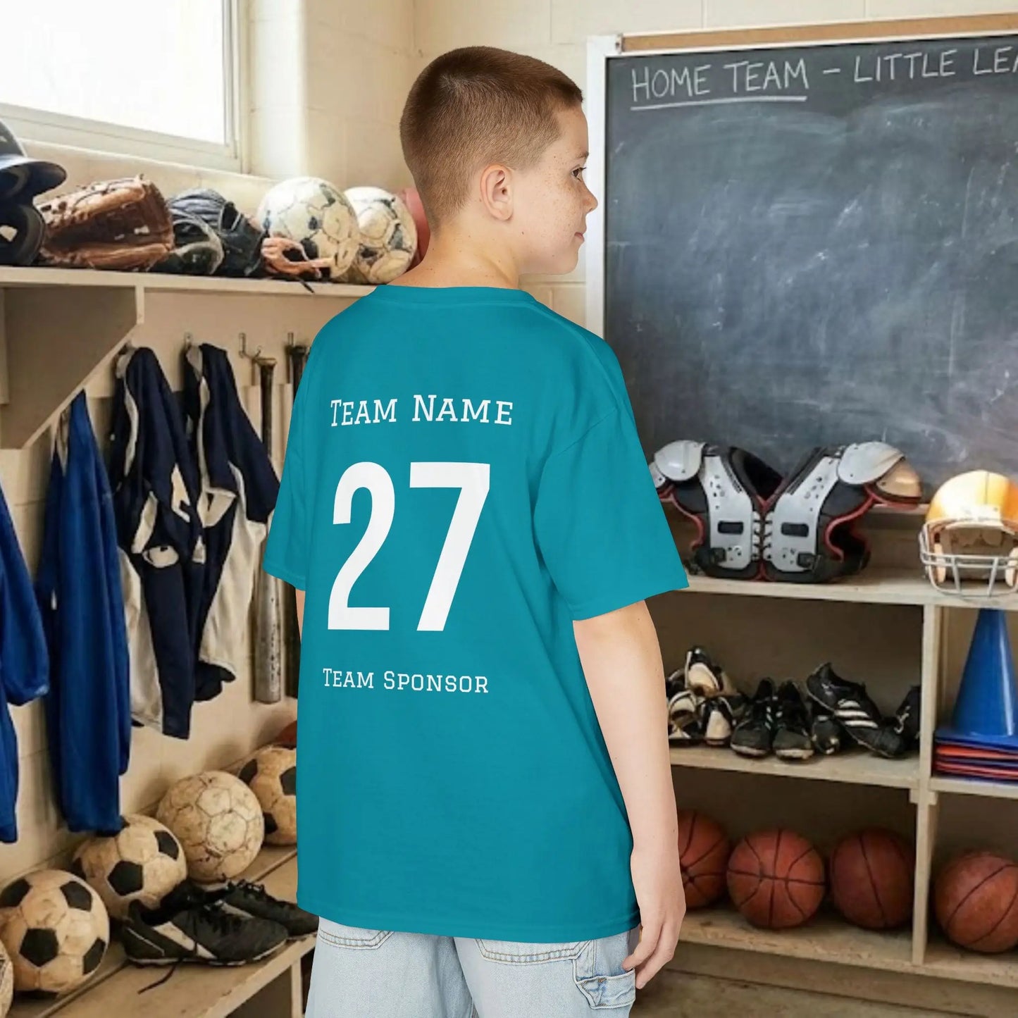 Custom Team Youth T-Shirt – Left Chest Team Logo & Name (DryBlend)