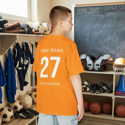 Custom Team Youth T-Shirt – Left Chest Team Logo & Name (DryBlend)