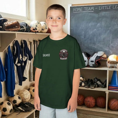 Custom Team Youth T-Shirt – Left Chest Team Logo & Name (DryBlend)